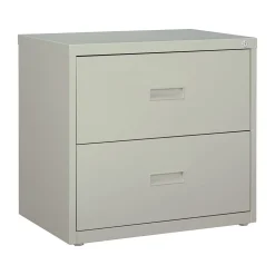 Hirsh File Cabinets<HL1000 Series 2-Drawer Lateral File Cabinet, Letter/Legal Size, Lockable, 28"H x 30"W x 18.63"D, Light Gray (19439)