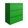 Hirsh File Cabinets<HL10000 Series 3-Drawer Lateral File Cabinet, Locking, Letter/Legal, Screaming Green, 36" (24253)