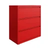 Hirsh File Cabinets<HL10000 Series 3-Drawer Lateral File Cabinet, Locking, Letter/Legal, Lava Red, 36" (24252)