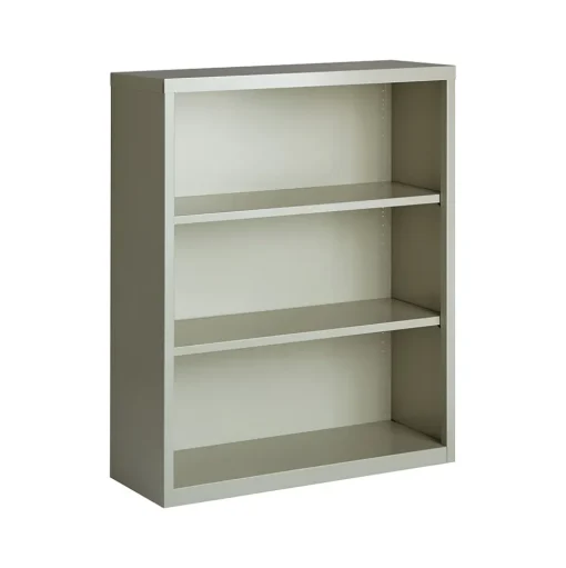 Hirsh Bookcases<HL8000 Series 42"H 3-Shelf Bookcase with Adjustable Shelves, Light Gray Steel (21991)