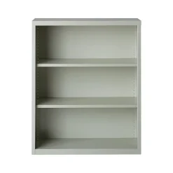 Hirsh Bookcases<HL8000 Series 42"H 3-Shelf Bookcase with Adjustable Shelves, Light Gray Steel (21991)