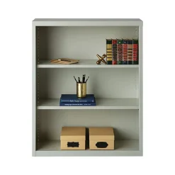 Hirsh Bookcases<HL8000 Series 42"H 3-Shelf Bookcase with Adjustable Shelves, Light Gray Steel (21991)