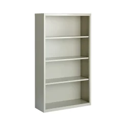 Hirsh Bookcases<HL8000 Series 60"H 4-Shelf Bookcase with Adjustable Shelves, Light Gray Steel (21994)