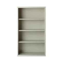 Hirsh Bookcases<HL8000 Series 60"H 4-Shelf Bookcase with Adjustable Shelves, Light Gray Steel (21994)