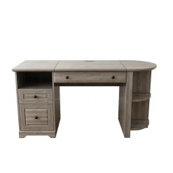 Homenations Standing Desks<Lake Shore 6"-30"H Adjustable Standing Desk, Washed Gray (SH-OF-2602)