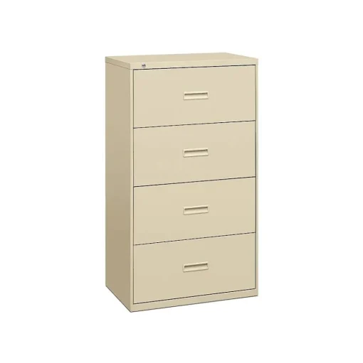HON File Cabinets<4 Drawers Lateral File Cabinet, Letter/Legal, Putty, 36"W (BSX484LL)
