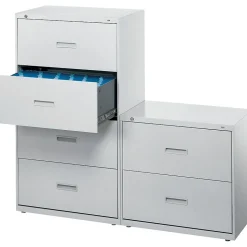 HON File Cabinets<2 Drawers Lateral File Cabinet, Letter/Legal, Putty, 30"W (BSX432LL)