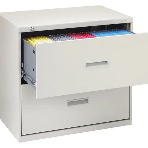 HON File Cabinets<2 Drawers Lateral File Cabinet, Letter/Legal, Putty, 30"W (BSX432LL)