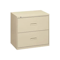 HON File Cabinets<2 Drawers Lateral File Cabinet, Letter/Legal, Putty, 30"W (BSX432LL)