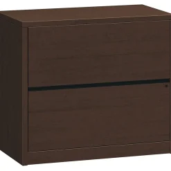 HON File Cabinets<10500 Series 2 Drawer Lateral File Cabinet, Mocha Finish, 36"W (10563MOMO)