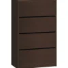HON File Cabinets<10500 Series 4 Drawer Lateral File Cabinet, Mocha Finish, 36"W (10516MOMO)