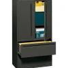 HON File Cabinets<® 700 Series 2 Drawer Lateral File Cabinet w/Roll-Out & Posting Shelves, Charcoal, Letter/Legal, 36"W (785LSS)
