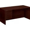 HON Office Desks<10500 Series 66" Single Pedestal Desk, Mahogany (H10584LNN)