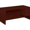 HON Office Desks<10500 Series 66" Single Pedestal Desk, Mahogany (10583RNN)