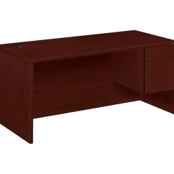 HON Office Desks<10500 Series 66" Single Pedestal Desk, Mahogany (10583RNN)