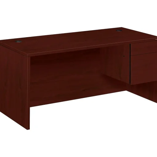 HON Office Desks<10500 Series 66" Single Pedestal Desk, Mahogany (10583RNN)