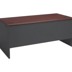 HON Computer Desks<38000 Series 66" Single Pedestal Desk, Charcoal (38291RNS)