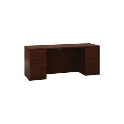 HON Computer Desks<® 10500 Series Double Credenza, Mahogany, 29 1/2"H x 72"W x 24"D (H105900NN)