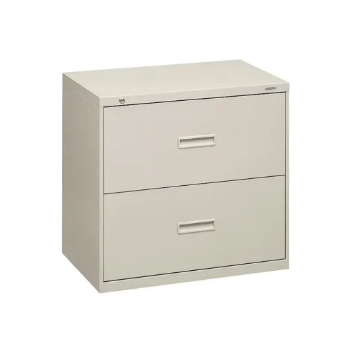 HON File Cabinets<400 Series 2-Drawer Lateral File Cabinet, Letter/Legal, Light Gray, 30"W (BSX432LQ)