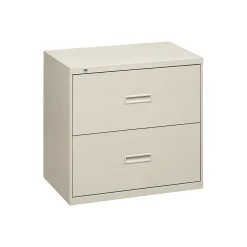 HON File Cabinets<400 Series 2-Drawer Lateral File Cabinet, Letter/Legal, Light Gray, 30"W (BSX432LQ)