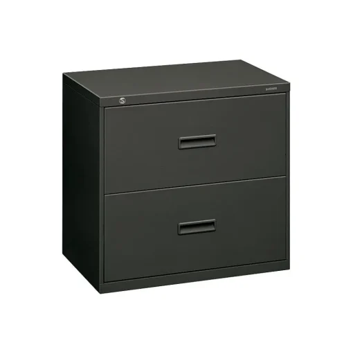 HON File Cabinets<400 Series 2-Drawer Lateral File Cabinet, Letter/Legal Size, Lockable, 28.375"H x 30"W x 19.25"D, Charcoal (432LS)