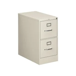 HON File Cabinets<310 Series 2-Drawer Vertical File Cabinet, Letter Size, Lockable, 29"H x 15"W x 26.5"D, Putty (312PL)