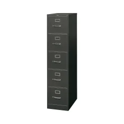 HON File Cabinets<310 Series 5-Drawer Vertical File Cabinet, Letter Size, Lockable, 60"H x 15"W x 26.5"D, (315PP)
