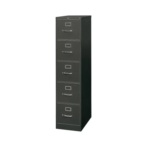 HON File Cabinets<310 Series 5-Drawer Vertical File Cabinet, Letter Size, Lockable, 60"H x 15"W x 26.5"D, (315PP)