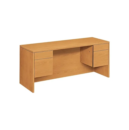 HON Computer Desks<10500 Series Kneespace Credenza 60"W, Harvest, 29 1/2"H x 60"W x 24"D