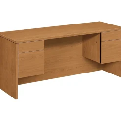 HON Computer Desks<10500 Series Kneespace Credenza 60"W, Harvest, 29 1/2"H x 60"W x 24"D