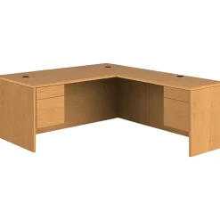 HON L-Desks<10500 Series L Shaped Office Desk, 72"W, Harvest