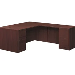 HON L-Desks<10500 Series L-Station, Left, Mahogany Finish (H105LL7236N)