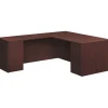 HON L-Desks<10500 Series L-Station, Right, Mahogany Finish