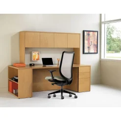 HON Computer Desks<® 10500 Series Right Pedestal Desk, Harvest, 29 1/2"H x 72"W x 36"D