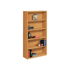 HON Bookcases<® 10500 Series 5-Shelf Bookcase, 71"H x 36"W x 13 1/8"D, Harvest (105535CC)