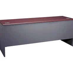 HON Computer Desks<® 38000 Series Steel Kneespace Credenza with Locks, Charcoal, 72"W x 24"D x 29 1/2"H