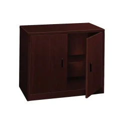 HON Storage Cabinets<10500 Series Storage Cabinet, 2 Doors, 36"W, Mahogany Finish