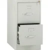 HON File Cabinets<510 Series Vertical File Cabinet with High Sides, Letter, 2-Drawer, Light Gray, 25"D (H512PQ)