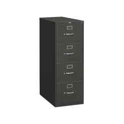 HON File Cabinets<310 Series Vertical File Cabinet, Legal, 4-Drawer, Charcoal, 26 1/2"D (314CPS)