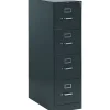 HON File Cabinets<310 Series Vertical File Cabinet, 26 1/2" 4-Drawer, Letter Size, Charcoal