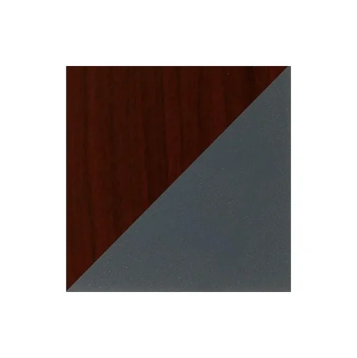 HON Computer Desks<38000 Series 72"W Double Pedestal Desk, Mahogany/Charcoal (H38180NS)