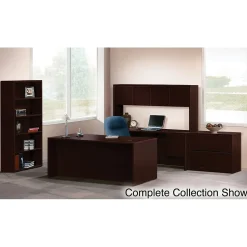 HON Computer Desks<10500 Series 72"W Right Pedestal Desk, Mahogany (H10585RNN)
