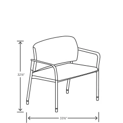 HON Folding & Stacking<Accommodate Vinyl Upholstered Bariatric Stacking Chair, Blue/Textured Charcoal (HSB50.F.E.SX04.P7A)