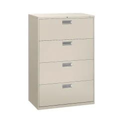 HON File Cabinets<Brigade 600 Series 4-Drawer Lateral File Cabinet, Locking, Letter/Legal, , 36"W (684LQ)