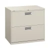 HON File Cabinets<Brigade 600 Series 2-Drawer Lateral File Cabinet, Locking, Letter/Legal, Gray, 30"W (H672.L.Q)