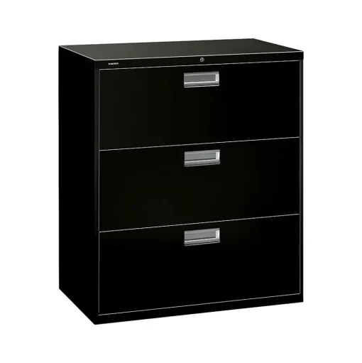 HON File Cabinets<Brigade 600 Series 3-Drawer Lateral File Cabinet, Locking, Letter/Legal, , 36"W (H683.L.P)