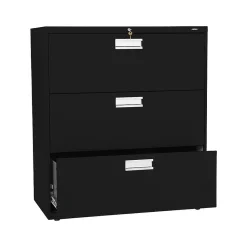 HON File Cabinets<Brigade 600 Series 3-Drawer Lateral File Cabinet, Locking, Letter/Legal, , 36"W (H683.L.P)