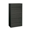 HON File Cabinets<Brigade 700 Series 5-Drawer Lateral File Cabinet, Locking, Letter/Legal, Charcoal, 36"W (-785LS)