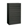 HON File Cabinets<Brigade 700 Series 5-Drawer Lateral File Cabinet, Locking, Letter/Legal, Charcoal, 42"W (795LS)