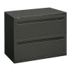 HON File Cabinets<Brigade 700 Series 2-Drawer Lateral File Cabinet, Locking, Charcoal, Letter/Legal, 36"W (H782.L.S)